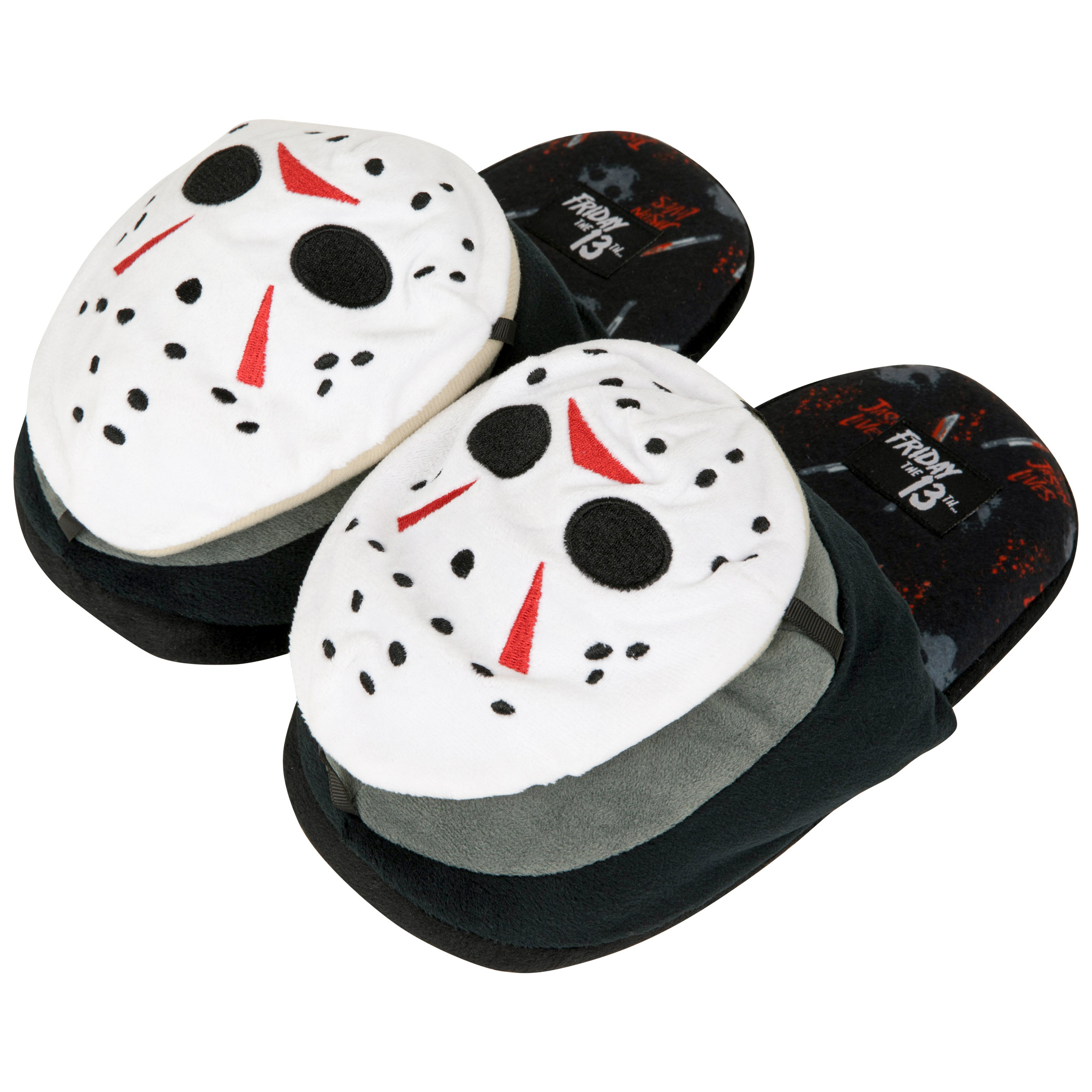 Friday the 13th 3D Jason Voorhees Mask Men's Slippers